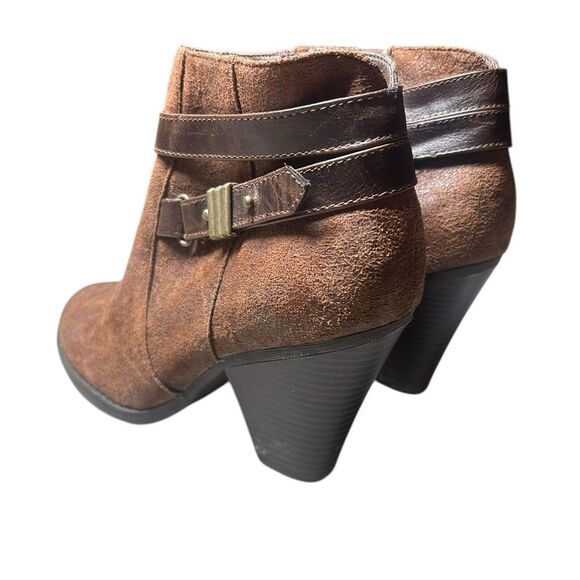 MADDEN GIRL Women’s Strappy Brown Bootie Size 8.5 (Sulley) Vegan Leather Boho - Picture 3 of 12